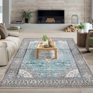 Area Rug Washable Rug Vintage Bohemian Rug, Ultra Soft Area Rugs for Bedroom Living Room Dining Room - 1 of 4