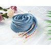 Allegra K Women Ribbon Solid Color Pleated Rhombus Rhombic Scarf Scarves Head Bandana 96x43cm/37.80x16.93 inches(L*W) 1 Pc - 2 of 4