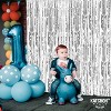 KatchOn, Large Silver Backdrop Curtain - 3.2x8 Feet,  Silver Fringe Backdrop for Silver Party Decorations - 2 of 4