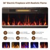 Bestier Tall Fireplace TV Stand with 36" Fireplace, 34.6" High LED Entertainment Center for TVs Up to 80" - 4 of 4