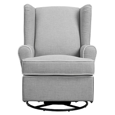 eddie bauer upholstered wingback swivel glider