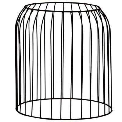 Copper Frame Black Wood Round Nesting Coffee Tables Set