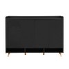 Okak Shoe Cabinet, Storage Cabinet with 3 Doors and One Drawer, Entryway Cabinet with Solid Wood Legs for Entryway, Living Room - 3 of 4