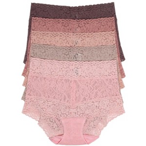 Felina | Signature Stretchy Lace Hi-Waisted Boyleg Panty 5-Pack - 1 of 1
