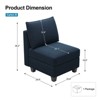 Belffin Plush Corduroy Single Module with Storage for Modular Sectional Sofa - 3 of 4
