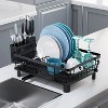LunaLulinlk Dish Drying Rack Drain Board Utensil Holder Organizer Drainer Tableware Organizer Kitchen Countertop Storage Shelf - 2 of 4
