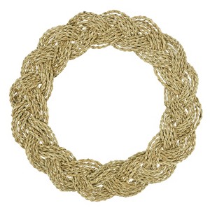 Saro Lifestyle Table Mats with Braided Design (Set of 4), Beige - 1 of 4
