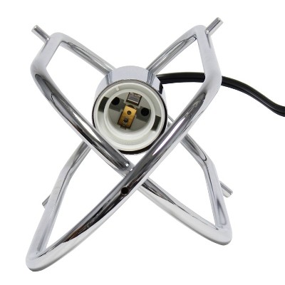 Sleek Chrome Elongated Metal Pendant with Clear Glass Shade