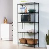 LunaLulinlk Kitchen Storage Shelf 5 Tier Black Heavy Duty Wire Shelf, Adjustable Width - 2 of 4