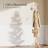 Coat Rack Sturdy Wooden Coat Rack Stand, Adjustable Coat Tree, Free Standing Tree Hanger with 4 Sections 8 Hooks, for Home/Bedroom/Hallway/Entryway - 4 of 4