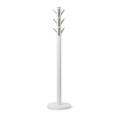 Flapper Coat Rack White Umbra Sleek Wood Design 9 Hooks Freestanding 66.5 Height Target