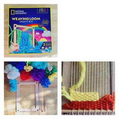 Little Learning Hands Weaving Loom for Kids and Adults | 90 Craft Loops Loom Yarn and Hook | Best Gift for Kids | Craft Kits for Girls Age 5+ | Easy