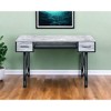 HomeRoots 47" Antiqued White and Black Computer Desk With Two Drawers - 2 of 4