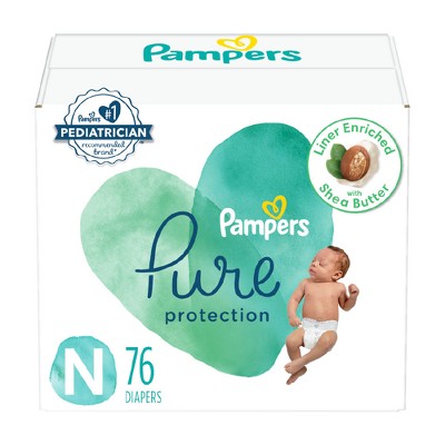 Image of Pampers Pure Protection Diapers Super Pack - Size 0 - 76ct
