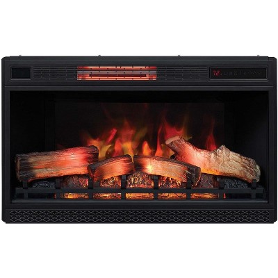 Classic 32-Inch White Electric Fireplace with Mantel