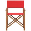 vidaXL Director's Chairs 2 Pcs, Foldable Director's Chair with Fabric Seat Cover, Folding Camping Chair for Outdoor Lawn, Solid Wood Teak Red - 4 of 4