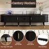 Up to 75" TV, Mid-Century Modern Fluted TV Stand with Tambour 360° Sliding Door, TV Console with Adjustable Side Partitions - 4 of 4