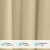 Racxily Outdoor Curtains, Waterproof, Ivory Smooth. L Thermal Grommet Blackout Light Filtering Curtain (Single Panel) - 2 of 4