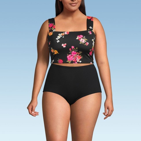 Black swimsuit top plus size online