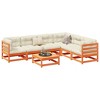 vidaXL Garden Sofa Set Solid Pine Wood Large Modular - Wax Brown with Cushion - 2 of 4