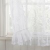 58"x63" No. 918 Ariella Floral Lace Sheer Rod Pocket Window Tie-up Shade White - 4 of 4