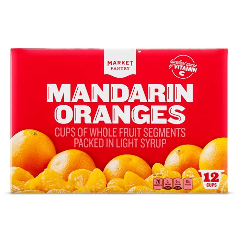 Mandarin Oranges Fruit Cup 12ct/48oz - Market Pantry™