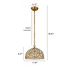 LLHZSY Retro Antique Sphere Crystal Chandelier Adjustable Dining Room Chandelier - Brass - W11 4/5"/17 4/5"/23 3/5" - 3 of 4