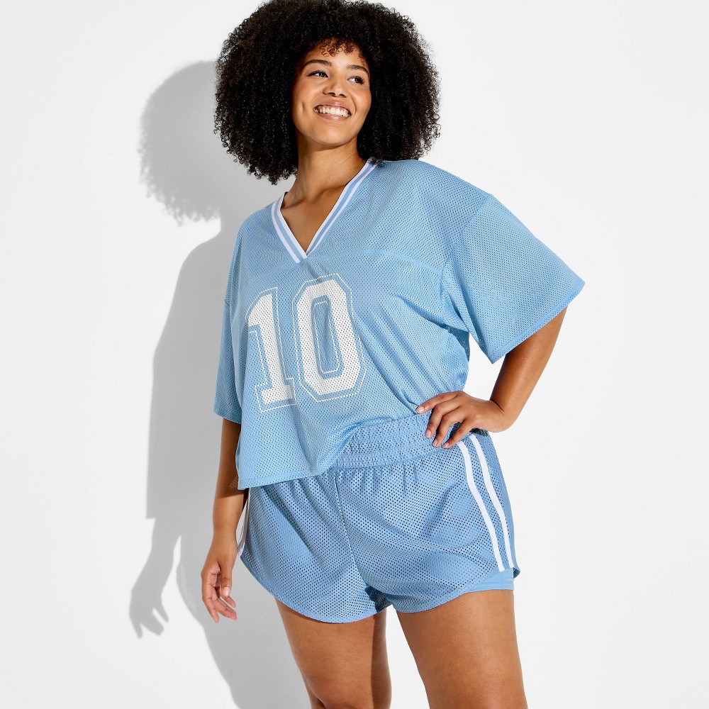 Women's Mesh Shorts - JoyLab™ Light Blue 2X