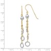 Black Bow Jewelry Two Tone Triple Circle Chain Dangle Earrings in 14k Gold - 4 of 4
