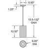 Access Lighting Pilson Xl 1 - Light Pendant in  Matte White - 3 of 3
