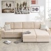 Oversized Modular Sectional Sofa, Chaise Couch Sleeper Bed, Convertible Deep Seat Couch with Wide Armrests - 3 of 4