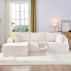 Mjkone 2-Pcs Free Combination Modular Sectional Sofas with Deep Seat,Corduroy L-Shaped Sofa with Chaise Lounge - 4 of 4