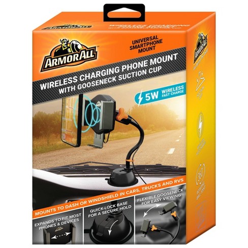 Armor All Wireless Charging Phone Mount With Gooseneck Suction Cup : Target