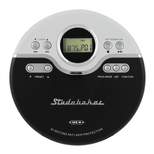 Studebaker Personal CD Player with FM Radio, 60 Second ASP and Earbuds (SB3703) - Black