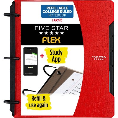 Spiral Notebook Hybrid Notebinder Flex 1 Subject College Ruled Solid  (Colors May Vary) - Five Star