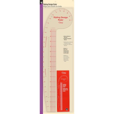 Dritz Styling Design Ruler Curved & Straight Edge Clear: Sewing Tools, 22.75" Length, 5.75" Width, See-Thru Ruler
