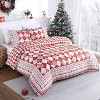 Christmas Duvet Cover Set - Red Checkered Christmas Tree Printed Xmas Decorations Duvet Covers, Soft and Breathable Christmas Bedding Set - 2 of 4