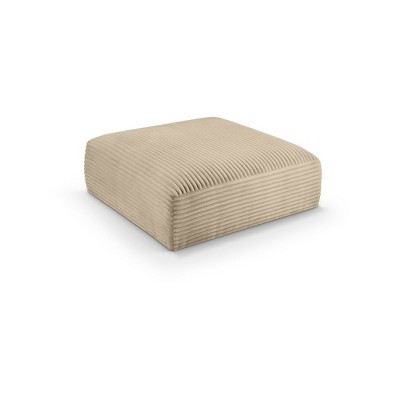 Meridian Furniture,Shaggy Corduroy Performance Fabric Ottoman