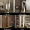 PexFix 20 in. W x 63 in. H Full-Length Arched Frameless Vanity Mirror with Lights in Silver - 4 of 4
