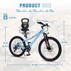 YONWAY 24 inch Mountain Bike With 6-speed Adjustable Seat, Fork High Carbon Steel Frame Bicycle,With Dual Disc Brake,Teenager Bicycle,For Boys Girls - 2 of 4