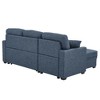 GDFStudio Maugham Modern 85" Polyester Upholstered Pull-out Sofa Bed with Storage - 3 of 4