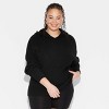 Women's Oversized Ribbed Hoodie Pullover Sweater - Wild Fable™ - 2 of 3