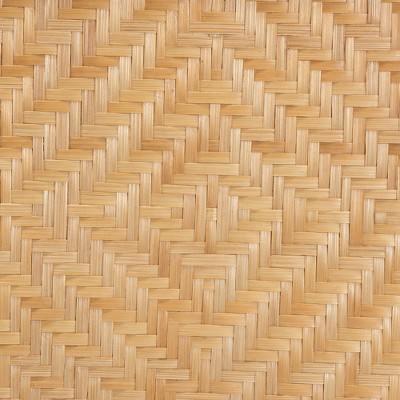 Baara Natural Brown Rattan Bohemian Nightstand with Shelves