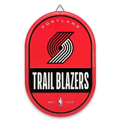 NBA Portland Trail Blazers Embossed Metal Pill Wall Sign