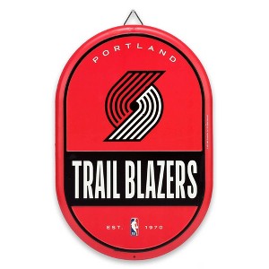 NBA Portland Trail Blazers Embossed Metal Pill Wall Sign - 1 of 4
