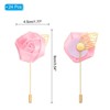 Unique Bargains Pocket Handmade Flower Lapel Pin Boutonnieres for Wedding party 24 Pcs - 2 of 4