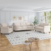 Mjkone 3 Piece Linen Living Room Sofa Set,Modern 3-Seater Sofa Couch&Loveseat Sofa&Single Sofa Armchair Set - 2 of 4