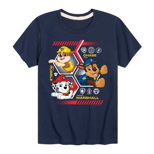 Boys' - Paw Patrol - Chase Rubble Marshall Hexagons Short Sleeve Graphic T-Shirt - 1 of 4