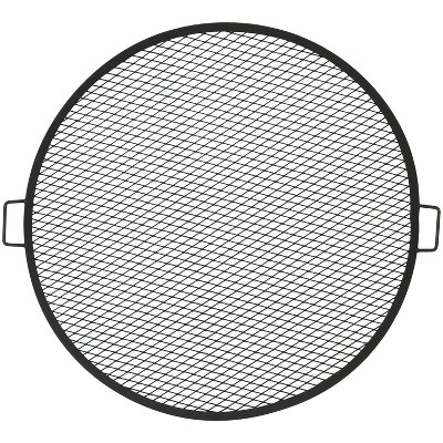 Sunnydaze Outdoor Camping or Backyard Heavy-Duty Steel Round X-Marks Fire Pit Cooking Grilling Grate - 37.5"