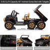 Jojoka 24V 2-Seater Ride-On Dump Truck for Kids, 6 Wheels 4WD Electric UTV, 3 Speeds, Remote Control, Dump Bed - 3 of 4